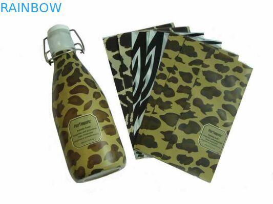 PET Brown Leopard برچسب های کوچک شلنگ آستین برای بطری های نوشیدنی کودک