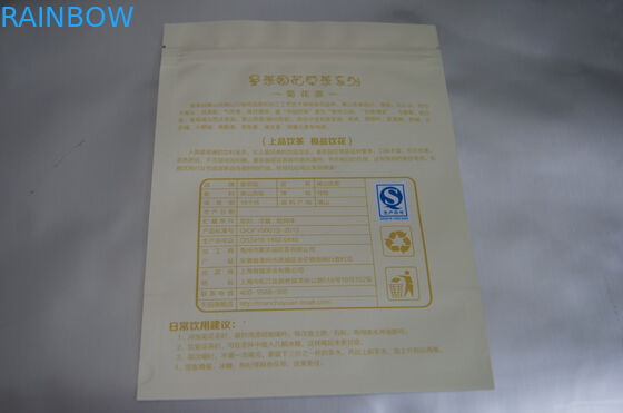 فویل آلومینیوم فویل چای کیسه های بسته بندی با زیپ و گوزن گیر برای گل داودی مت