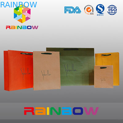 طراحی منحصر به فرد سفید / قرمز سفارشی کیسه کاغذی قابل چاپ با دستگیره