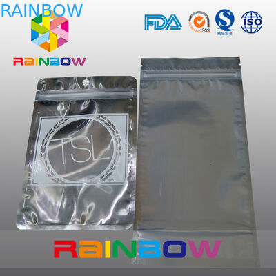 کیسه سه طرفه مهر و موم بازپخت پشتی فویل ضد استاتیک کیسه ای با زیپ و دهان تیز