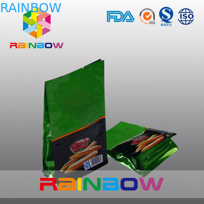 پلاستیکی درخشان پایه تخت پایین پایه چیپ کیسه بسته بندی با تیغ قوس