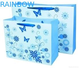 نسخه چاپی دسته تخت Kraft سفارشی کیسه های کاغذی دختر دوست داشتنی کیف خرید با قلب