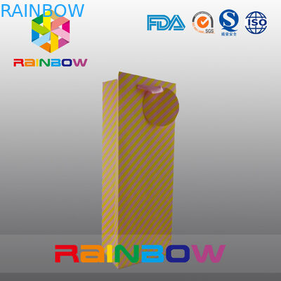 کیسه کاغذ سفارشی قابل جدا شدن با طناب PP برای بسته بندی بطری های شراب قرمز