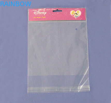 زرد OPP سر بسته بندی کیسه های چاپ / OPP کیسه های ویولون با سوراخ برای خمیر دندان