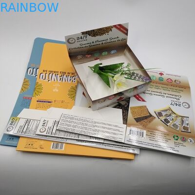 جعبه های کاغذ سفید مقوایی تاشو برای نوارهای انرژی شکلاتی جعبه های کاغذ بسته بندی میان وعده غذایی