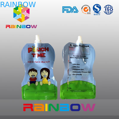 نوع بسته بندی بدون بسته بندی نوع 5 Oz برای غذای Babay با زیپ Reclosbale