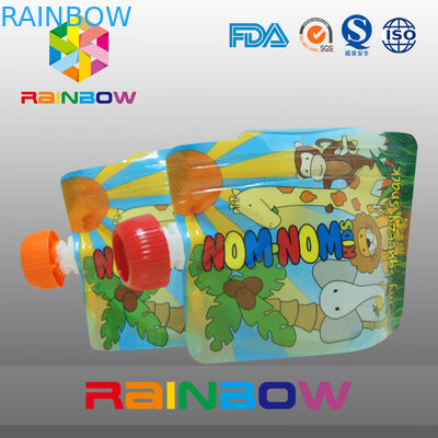 بسته بندی کیسه های غذای کودک قابل استفاده مجدد با زیپ در بالا