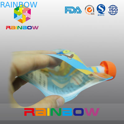 بسته بندی کیسه های غذای کودک قابل استفاده مجدد با زیپ در بالا