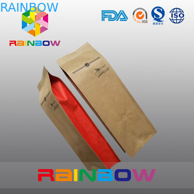 کیسه های سفارشی قهوه / چای کیسه های بسته بندی کاغذ کرافت کیسه کاغذ بسته بندی مواد غذایی