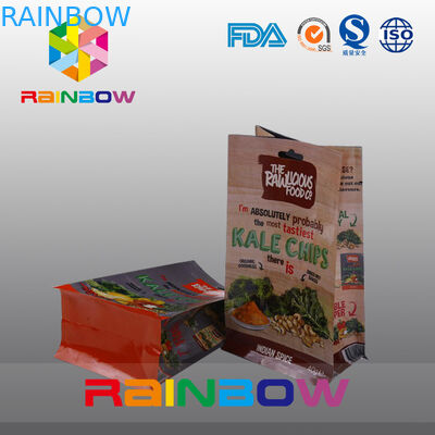 کیسه های پلی کربنات تخت سفارشی، جعبه چهارم مهر و موم جعبه پایه با پنجره پاک