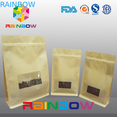 کیسه تخت پایین تخت، چهار تکه مهر و موم بلوک پایین کیسه با پنجره پاک برای قهوه