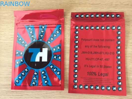 فویل آلومینیوم بسته بندی عود کننده گیاهی Potpourri با Zipper و Tear Notch