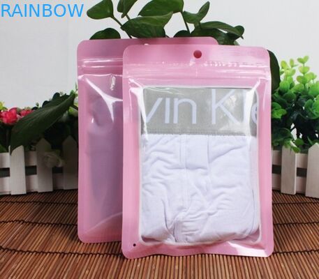 دستگیره روتاری زیپ کیسه های پلاستیکی برای لباس / بسته بندی پوشاک جلو روشن است