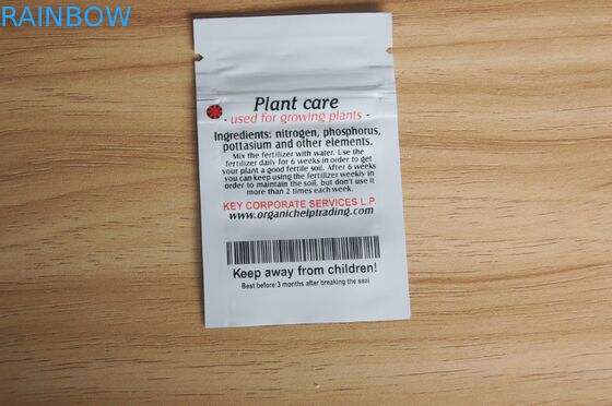 بسته بندی کودهای کوچک Ziplock ضخیم سفید کوچک بسته بندی کیسه های پلاستیکی Seal Suit برای گیاهان رشد می کند