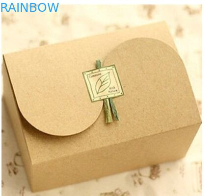 جعبه کاغذ Plain Brown Kraft برای بسته بندی هدیه، چاپ سفارشی