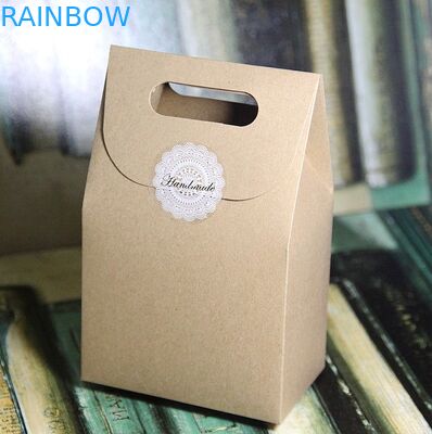 جعبه کاغذ Plain Brown Kraft برای بسته بندی هدیه، چاپ سفارشی