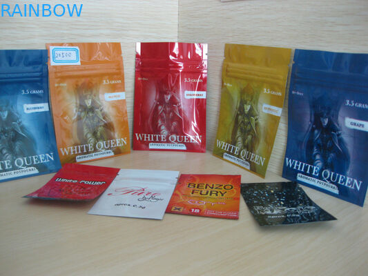 فویل آلومینیوم Ziplock بسته بندی لوازم آرایشی و بهداشتی گیاهی / سیگار کشیدن غیر سیگاری / کیسه های توتون و تنباکو جویدن