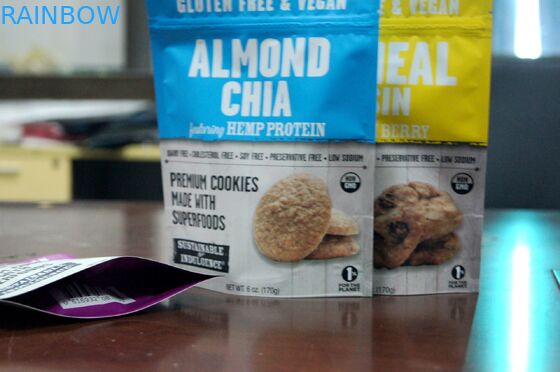 درجه مواد غذایی پایه تا مهره زیپ، اسنک مواد غذایی ذخیره سازی کیسه / فویل بسته بندی شده کیسه مواد غذایی خشک