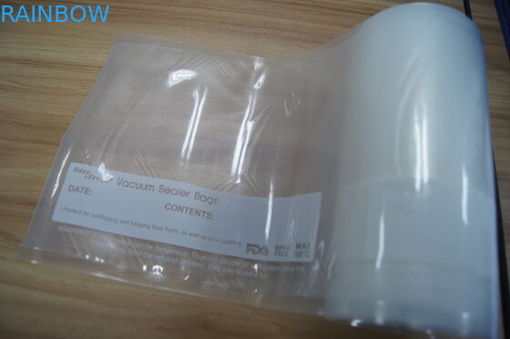 بسته بندی مواد غذایی پلاستیکی کیسه خلاء رولینگ با سمت برجسته شده و سمت چاپ