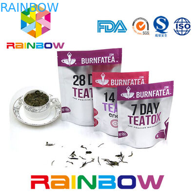 زنجبیل زیستی پاکسازی کیسه چای میالار Ziplock کیسه بسته بندی چای لاکی