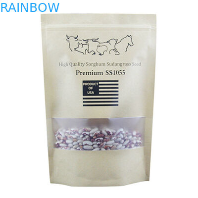 کیسه کاغذ سفارشی چاپ شده Kraft کاغذ بازپس گیری برای دانه های گیاهی