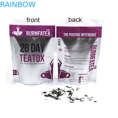 کیسه بسته بندی کیسه ای Mylat چاپ شده با Ziplock، بسته بندی بسته بندی چای سفارشی بسته بندی شده