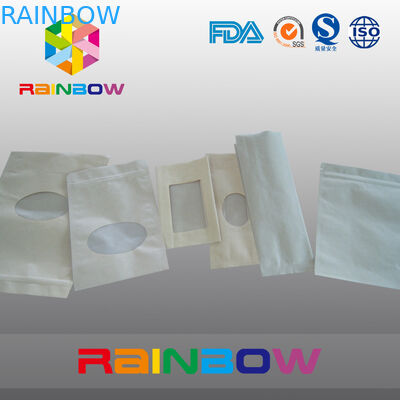 کیسه کاغذی Brown Kraft کیسه بسته بندی کیسه ای با زیپ، کیسه Ziplock برای آب نبات / غذا