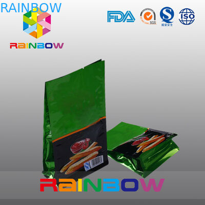 آلومینیوم فویل کیسه پلاستیکی، پایین تخت 8 مهر و موم برای غذای اسنک / فرانسوی فرانسوی