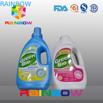 ضد آب بطری پلاستیکی برچسب خود چسب آستین براق برچسب برای بطری های مواد شوینده مایع