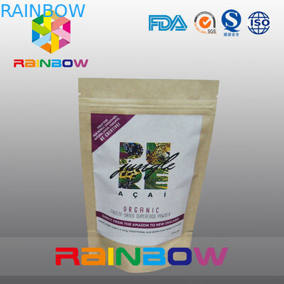 کیسه کاغذ سفارشی چاپ شده کیسه بسته بندی مواد غذایی زیپ Doypack