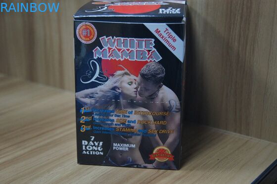 قرص های افزایش جنسی نمایش جعبه کاغذ و کارت جعبه پانچ سیاه