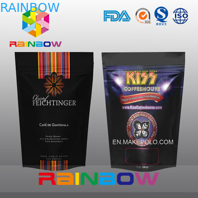 سیاه فویل آلومینیوم پلاستیکی فویل قهوه یا کیسه ای با شیر و زیپ