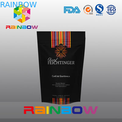 سیاه فویل آلومینیوم پلاستیکی فویل قهوه یا کیسه ای با شیر و زیپ