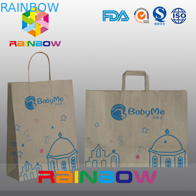 کیسه کاغذی رنگی سفارشی چاپ شده کیسه هدیه کاغذی برای پارچه / کفش