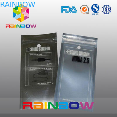 از طریق لوگو چاپ هدست / کیسه های بسته بندی گوشی با Ziplock را ببینید