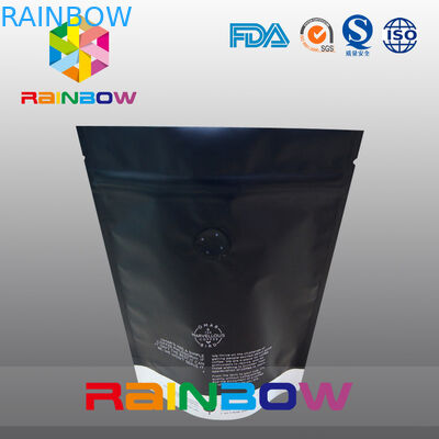 کیسه های پلاستیکی پایین گودت / کیسه ایستاده با Ziplock و پنجره برای دانه های قهوه زمین