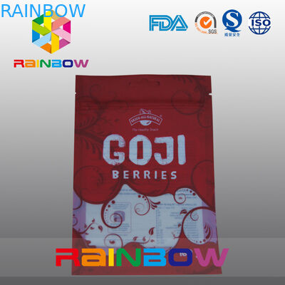 کیسه های پلی اتیلن قرمز و سفید Mylar با زیپ بالا برای غذا / سیب زمینی سرخ مایل به قرمز تازه