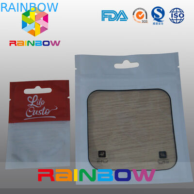 بسته بندی کیسه های پلاستیکی کیسه ای Mylar Ziplock با پنجره شفاف برای محصولات