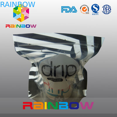 Stripes Gebra Stand Up کیسه نانویی Drip، کیسه شیلنگ کامپوزیتی Mylar