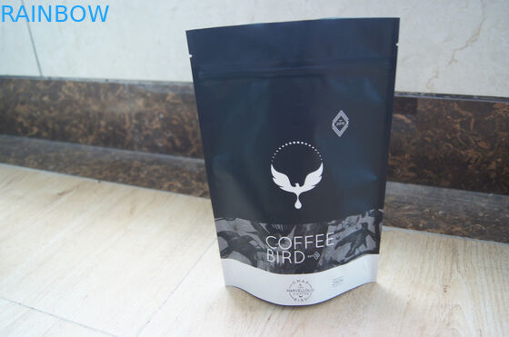 کیسه های کیسه های مات چینی سیاه و سفید بسته بندی کیسه های آلومینیومی فویل قهوه