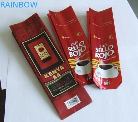 کیسه های قهوه فویل سفارشی با یک دکمه دیافراگم شیر، سبز / سیاه