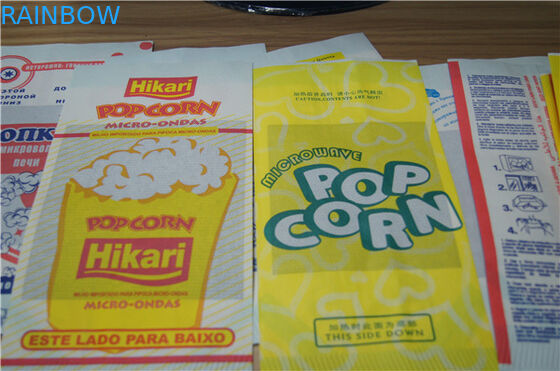 بسته بندی مواد غذایی تخت پایین قهوه ای سفارشی کیسه های کاغذی برای اسنک بالا باز است