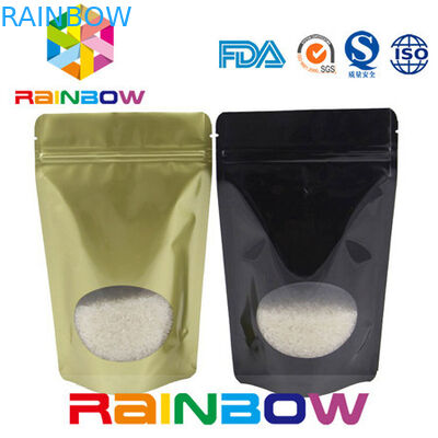 کیسه های بسته بندی فویل آلومینیومی قابل چاپ با ziplock و پنجره واضح