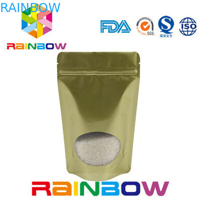 کیسه های بسته بندی فویل آلومینیومی قابل چاپ با ziplock و پنجره واضح