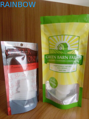 ظروف پلاستیکی ایستاده با دانه های کنسرو شده / کیسه های نونی با زیپ