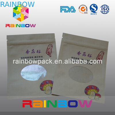 کیسه های کیسه های قهوه با پنجره دوز قابل بازیافت 2oz Kraft Paper Doypack