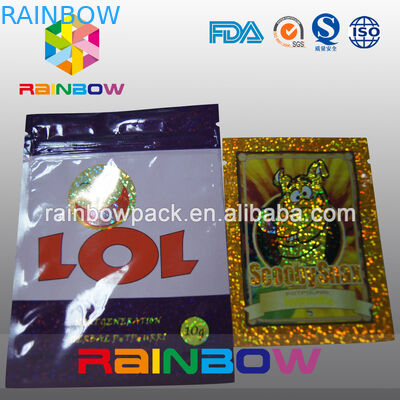 سفارشی 4g / 10g بسته بندی لوازم آرایشی و بهداشتی گیاهی / کیسه Ziplock Potpourri