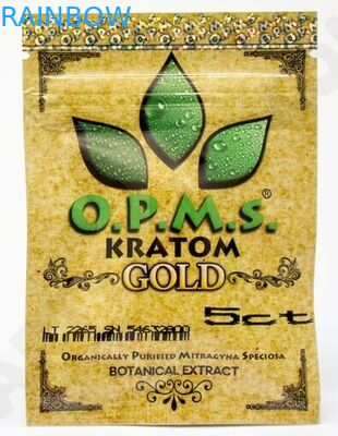 5ct OPMS طلا kratom ziplock عصاره کپسول کیسه های بسته بندی / سه کیسه ziplock مهر و موم