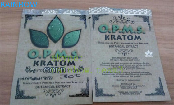 OPMS عصاره گیاهان Kratom عصاره طلا گیاهی کیسه های کیسه های پستی زیپ