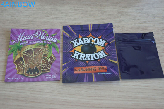 3g Xxx Kratom پودر Ziplock کیسه / کراتوم بسته بندی لوازم آرایشی و بهداشتی لوازم آرایشی و بهداشتی